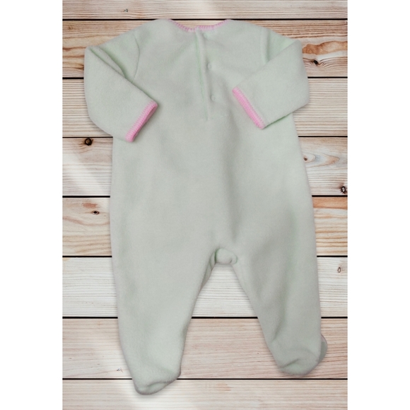 Honey Pot Baby Fleece Long Sleeves Mint Green Full Bodysuit 3 Mos - Picture 2 of 6